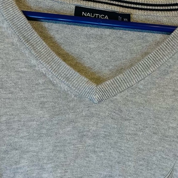 Nautica V-neck sweater gray - Picture 4 of 4